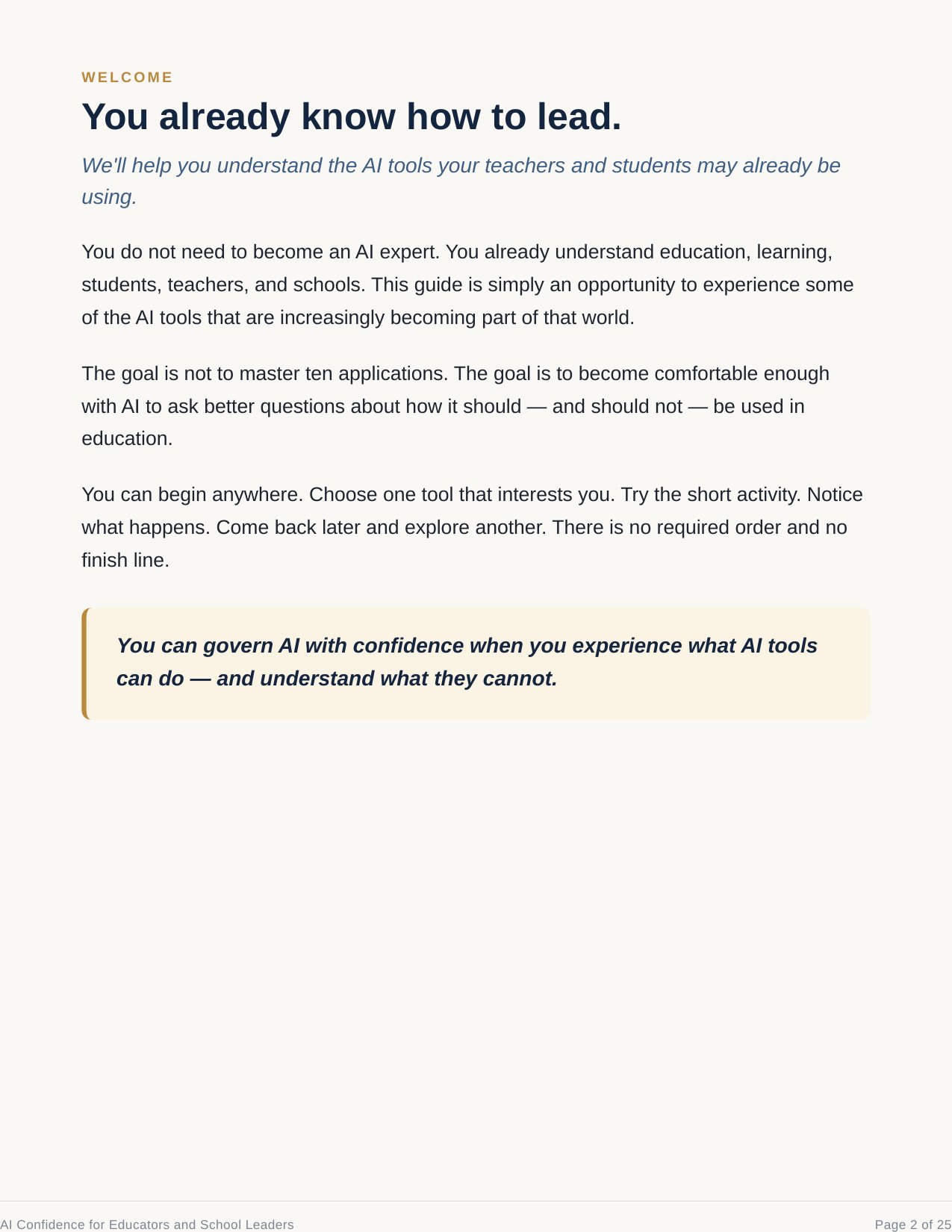 Page 2 of 4: Welcome